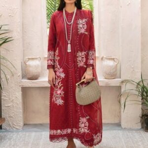 Afrozeh Cascade Emery Embroidered Luxury Lawn 3pc Suit Collection 2024