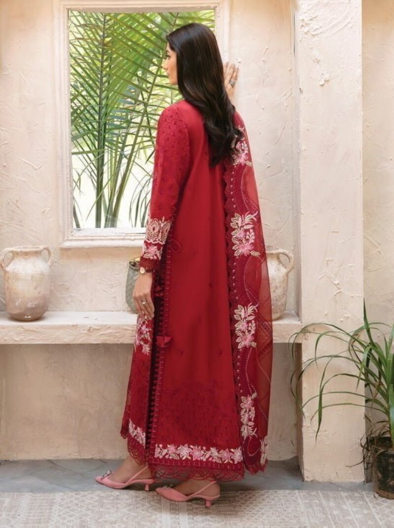 Afrozeh Cascade Emery Embroidered Luxury Lawn 3pc Suit Collection 2024