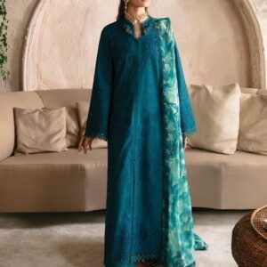 Afrozeh Cascade Mia Embroidered Luxury Lawn 3pc Suit Collection 2024