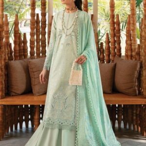 Afrozeh Cascade Willow Embroidered Luxury Lawn 3pc Suit Collection 2024