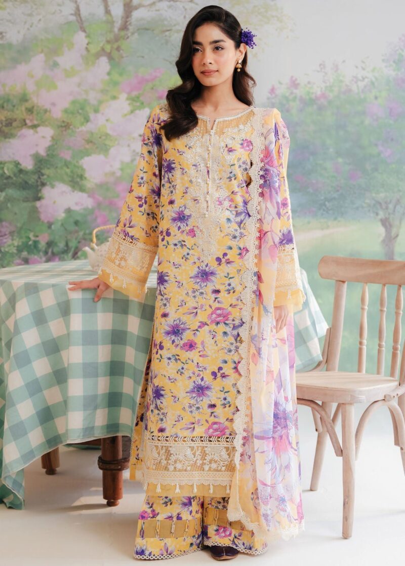 Afrozeh Al-24-V1-01 Floral Charm Embroidered Lawn Collection 2024