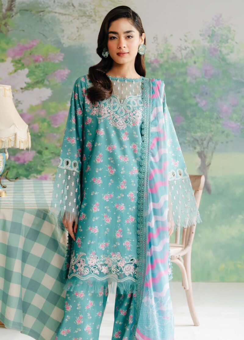 Afrozeh Al-24-V1-02 Floral Charm Embroidered Lawn Collection 2024