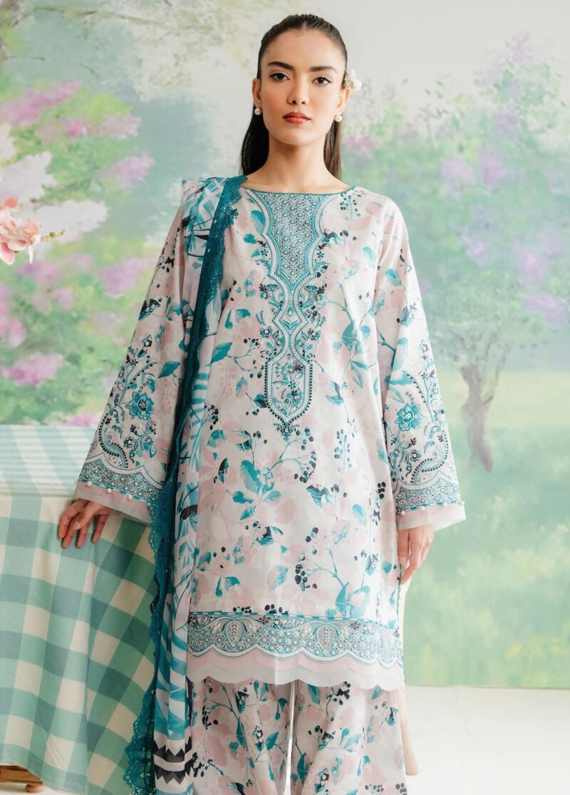 Afrozeh Al-24-V1-05 Floral Charm Embroidered Lawn Collection 2024