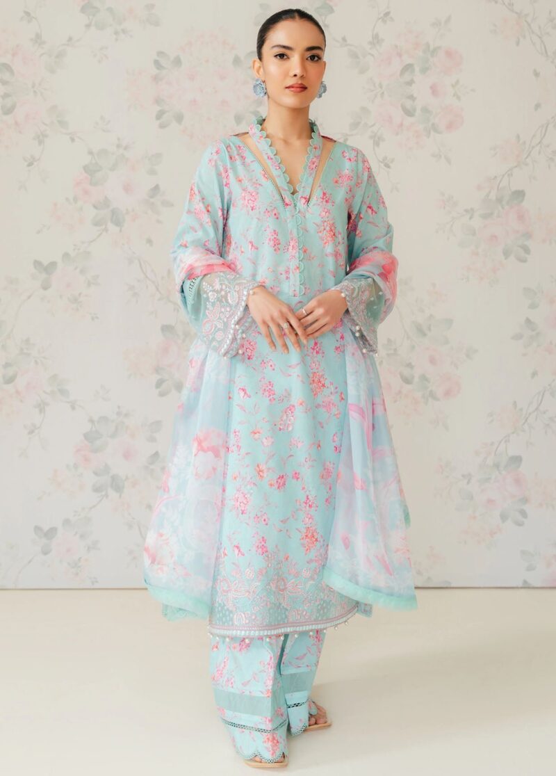 Afrozeh Al-24-V1-07 Floral Charm Embroidered Lawn Collection 2024