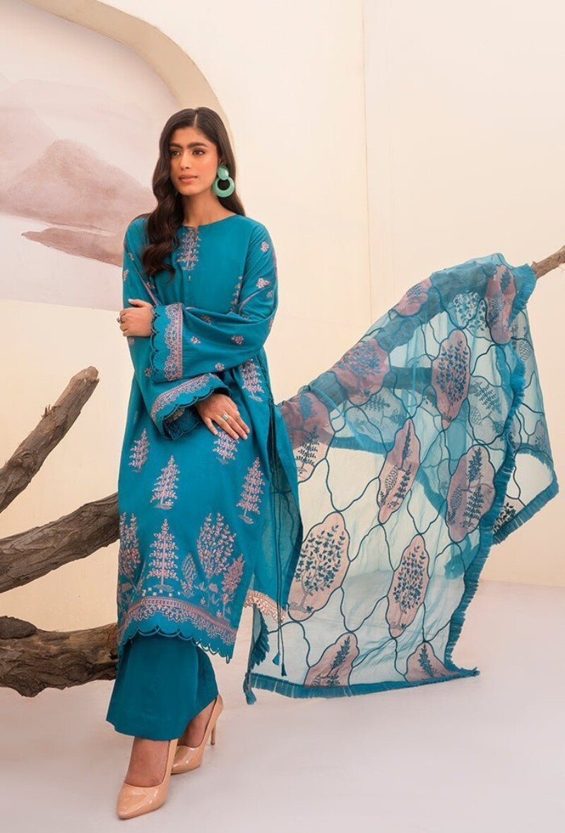 Humdum Al-07 Luxury Lawn 3pc Suit Collection 2024