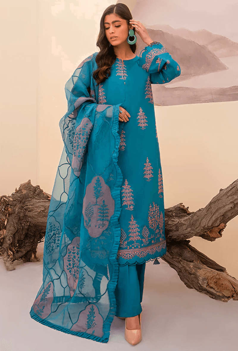 Humdum Al-07 Luxury Lawn 3pc Suit Collection 2024