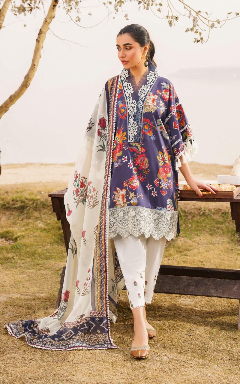 Asifa & Nabeel M 03 Alora Meraki Premium Lawn Collection