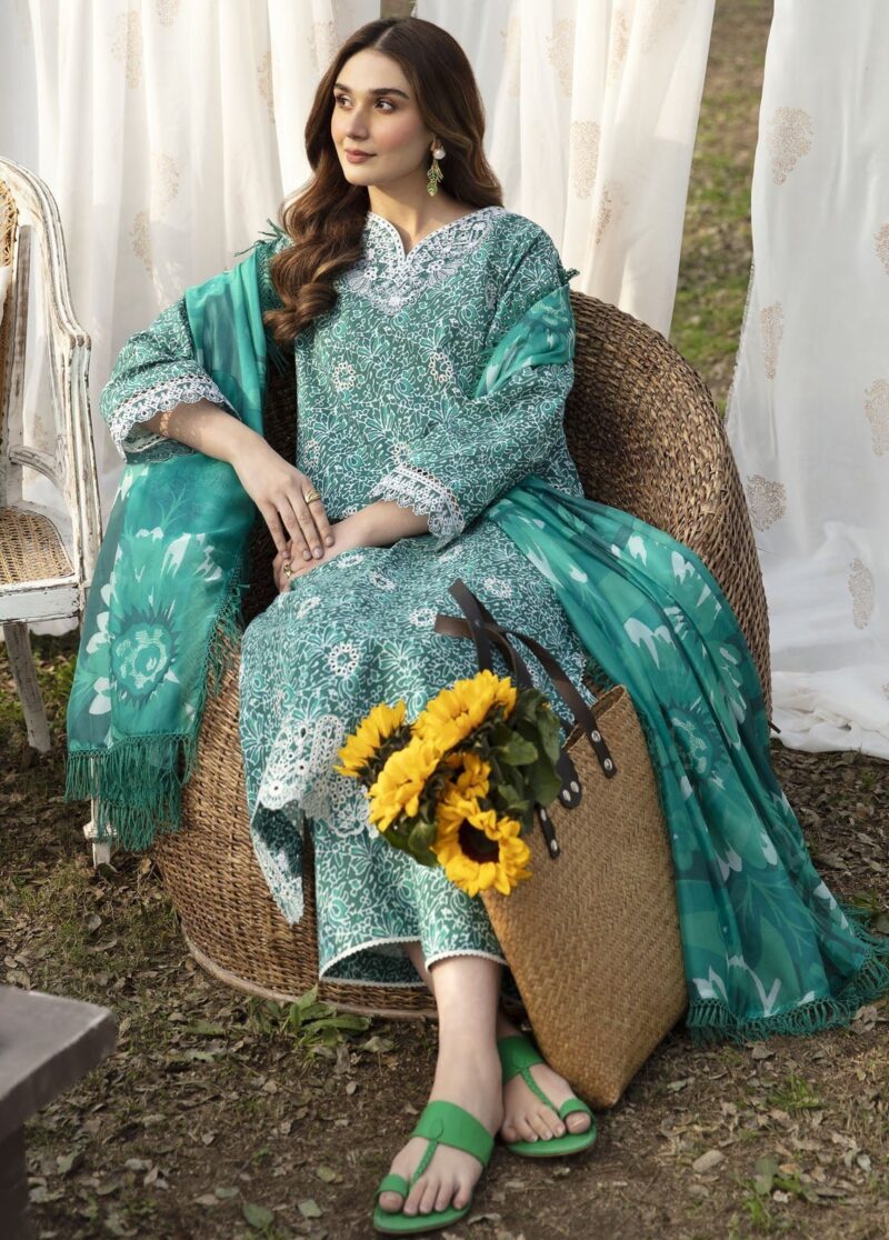 Ayzel Azl-V1-02 Iris Dream Lawn 3pc Suit Collection 2024