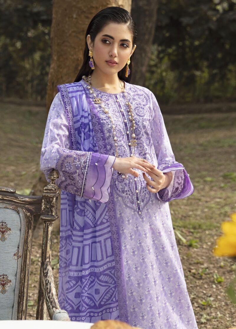 Ayzel Azl-V1-07 Freesia Dream Lawn 3pc Suit Collection 2024