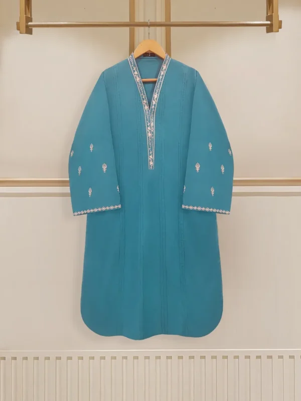 Agha Noor Official S107739 Fine Pima Fully Embroidered Shirt