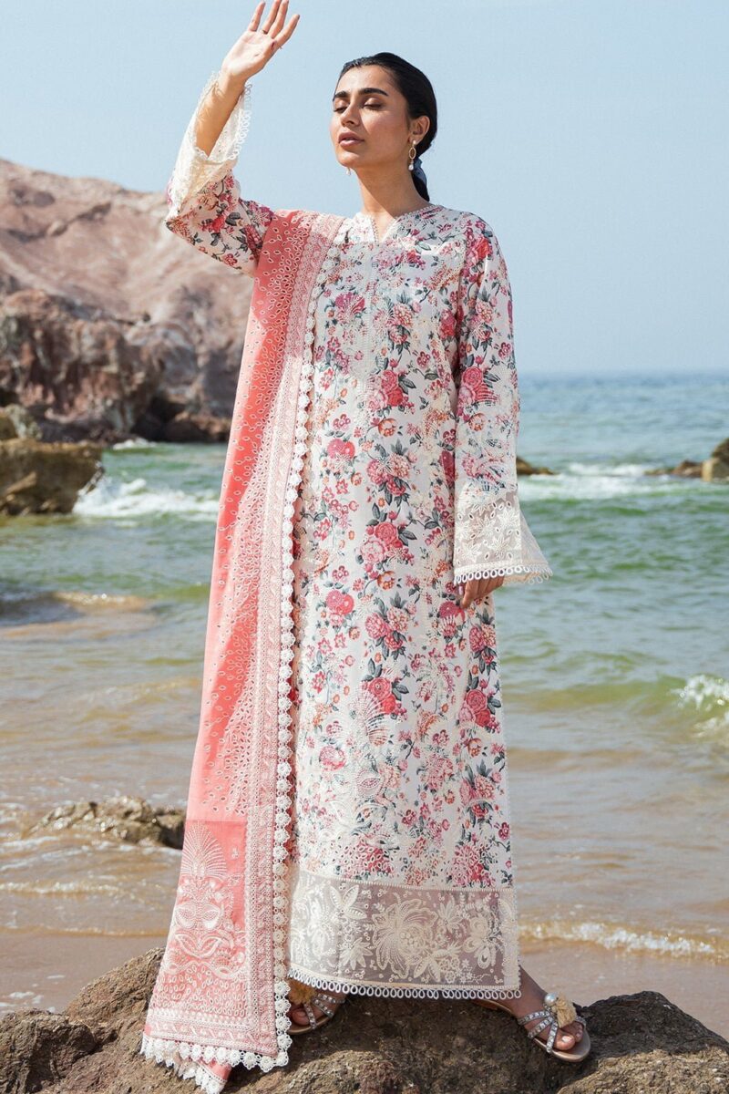 Afrozeh Gardenia Together Embroidered Lawn 3pc Suit Collection 2024