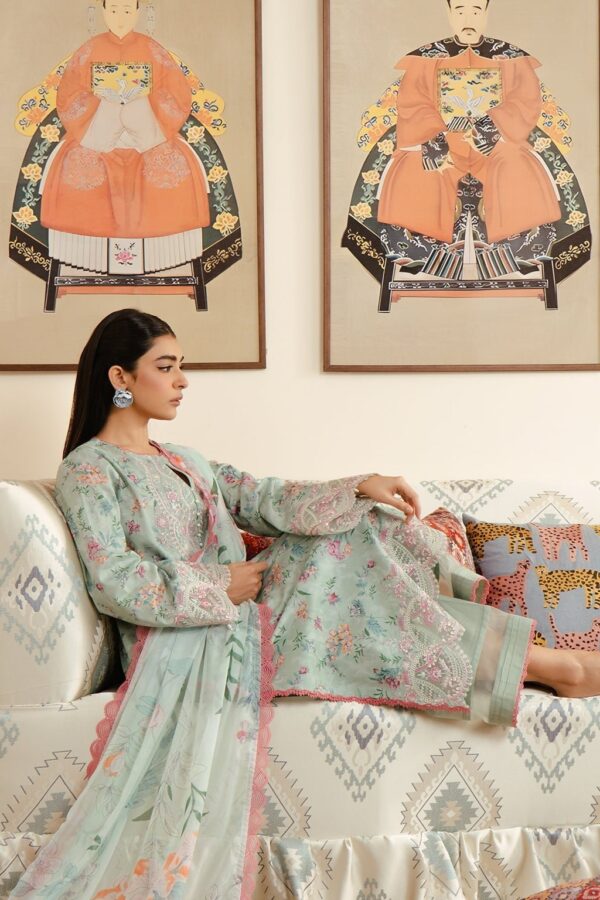 Afrozeh Malina Al-24-V3-09 Aruna Embroidered Luxury Lawn 3Pc Suit Collection 2024