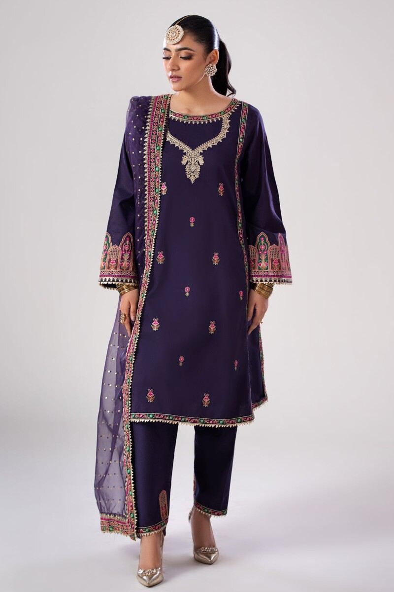 product Charizma 3 Pc Embroidered Lawn Shirt With Organza Dupatta And Trouser Cnp 4 019