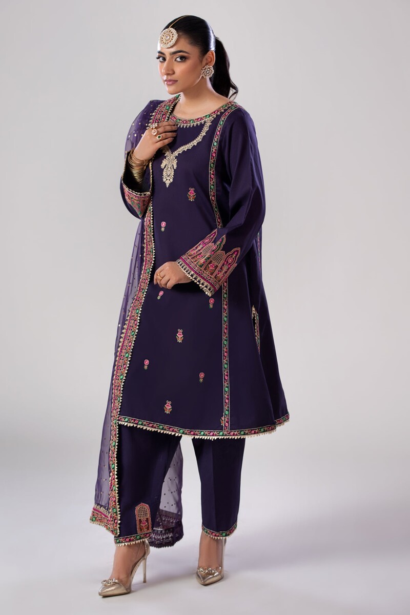 product Charizma 3 Pc Embroidered Lawn Shirt With Organza Dupatta And Trouser Cnp 4 019