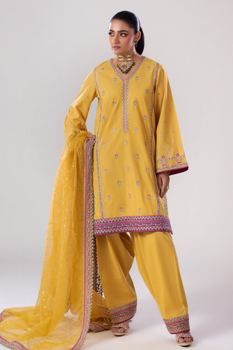 product Charizma 3 Pc Embroidered Lawn Shirt With Organza Dupatta And Trouser Cnp 4 047