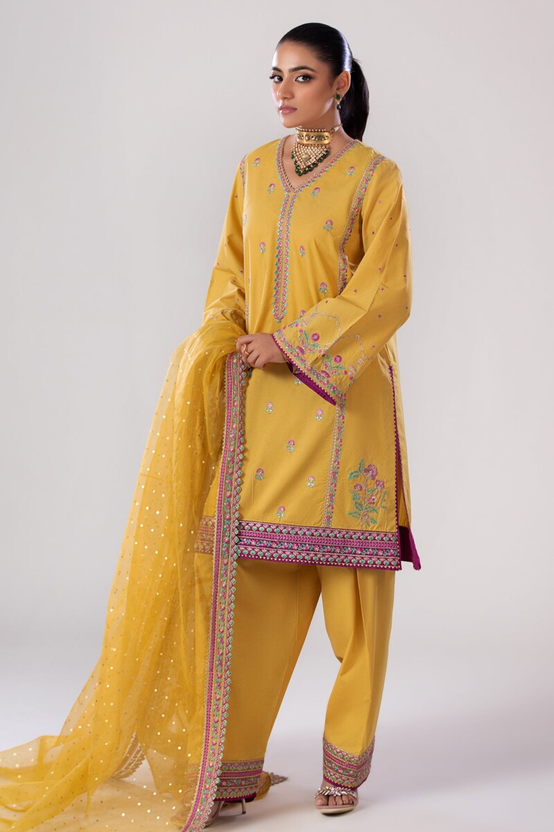 product Charizma 3 Pc Embroidered Lawn Shirt With Organza Dupatta And Trouser Cnp 4 047