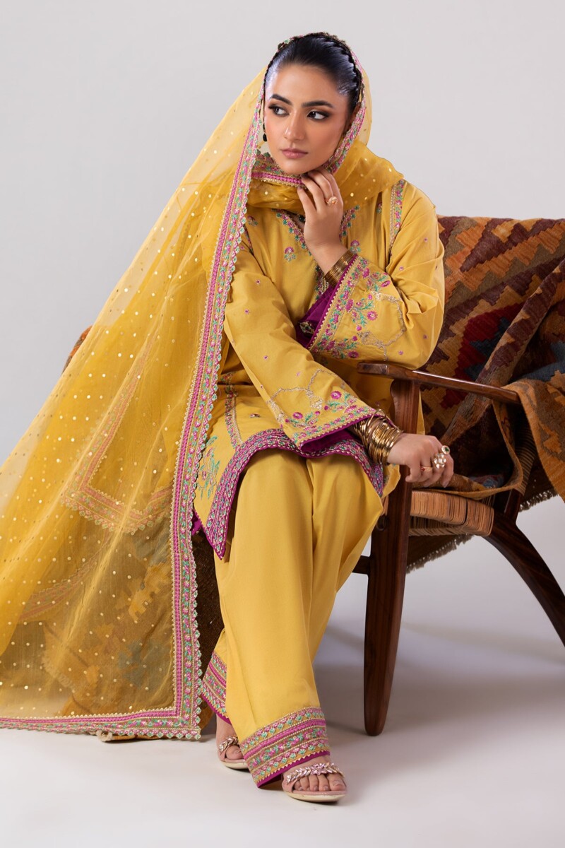 product Charizma 3 Pc Embroidered Lawn Shirt With Organza Dupatta And Trouser Cnp 4 047