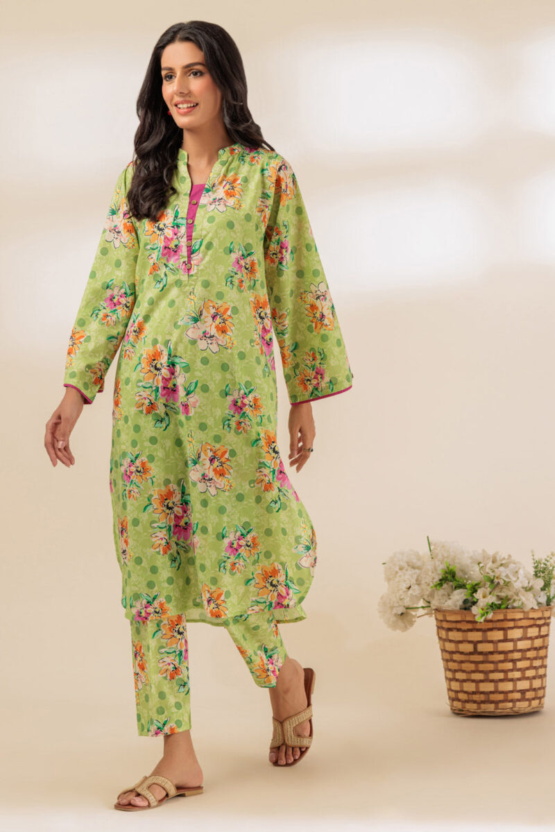 product Bonanza Satrangi Green Cambric 2 Piece Bpa6242p01 Co Ord Sets