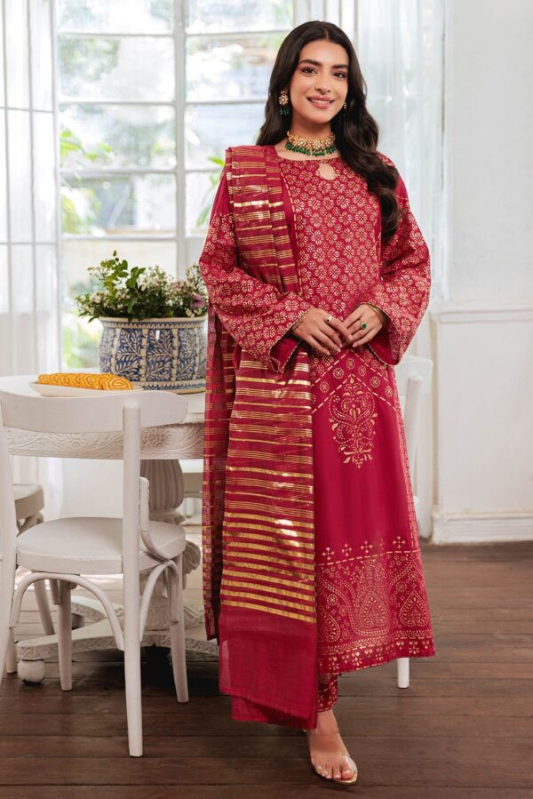 Bonanza Satrangi Red Viscose 3 Piece Bps5243P26 Festive Pret 2024