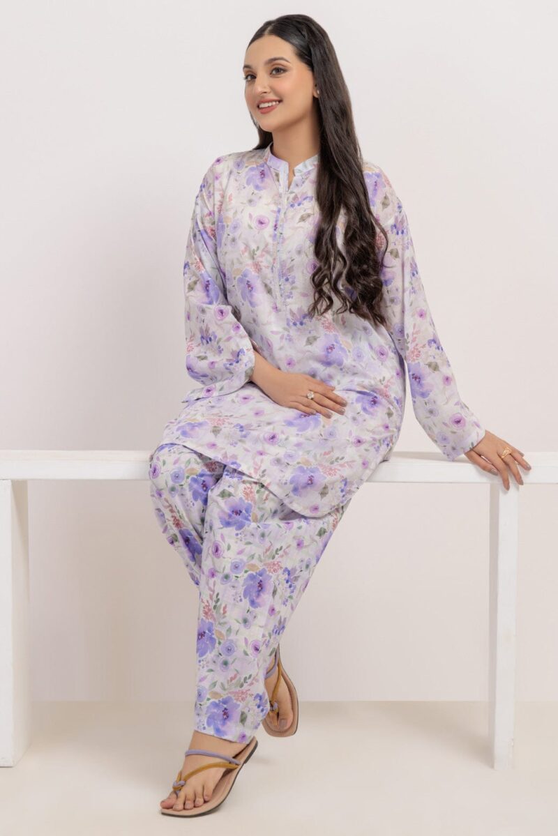 Bonanza Satrangi Purple Lawn 2 Piece Bps6242p01 Co Ord Sets