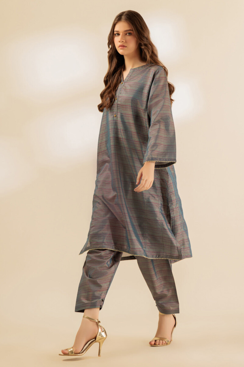 product Bonanza Satrangi Grey Mehsuri 2 Piece Bs2242p03 Co Ord Sets