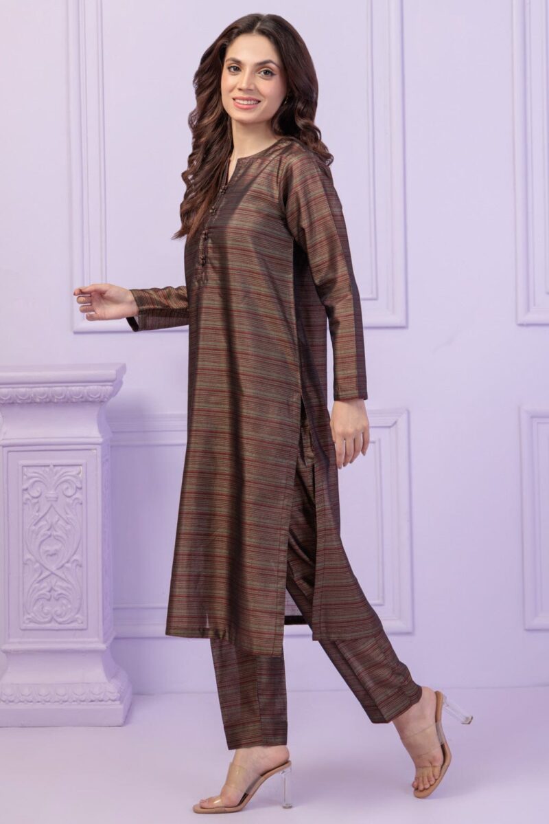 Bonanza Satrangi Brown Mehsuri 2 Piece Bs2242p05 Co Ord Sets