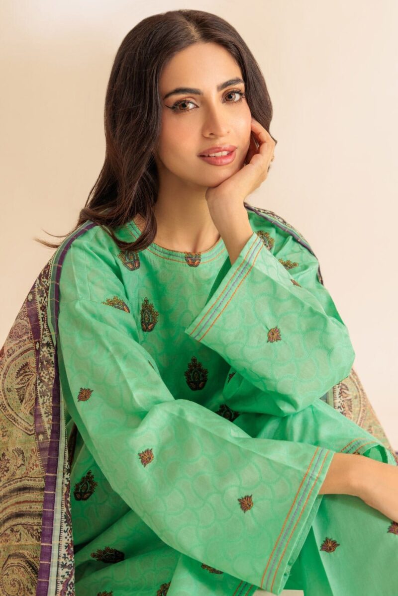 Bonanza Satrangi Green Dyed 3 Piece Bs2243p04 Summer Collection 24