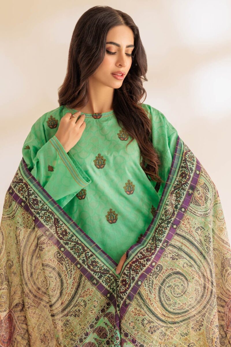 Bonanza Satrangi Green Dyed 3 Piece Bs2243p04 Summer Collection 24