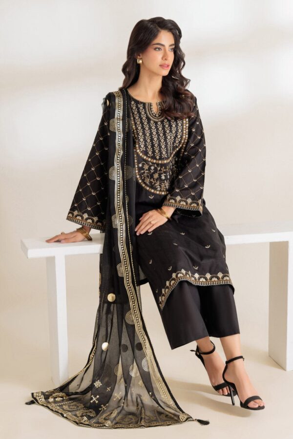 Bonanza Satrangi Black Jacquard 3 Piece Bs5243P12 Festive Pret 2024