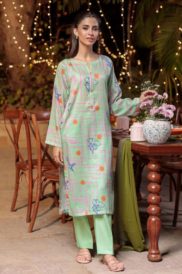 Bonanza Satrangi Green Lawn 2 Piece Bs6242P03 Co Ord Sets