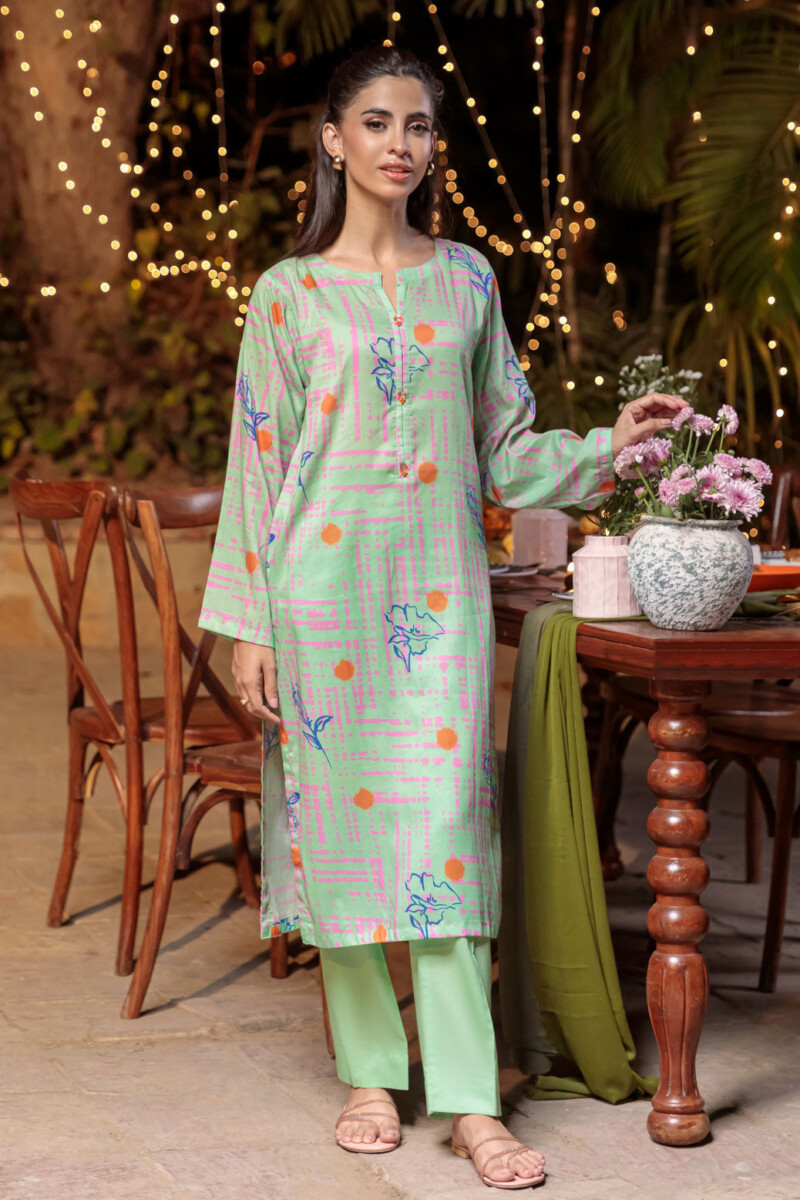 product Bonanza Satrangi Green Lawn 2 Piece Bs6242p03 Co Ord Sets