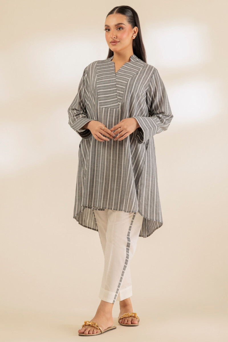 product Bonanza Satrangi Grey Dyed 2 Piece Bs7242p03 Co Ord Sets