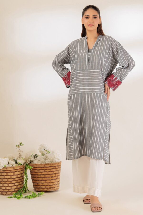 Bonanza Satrangi Grey Yarn Dyed 2 Piece Bs7242P04 Co Ord Sets