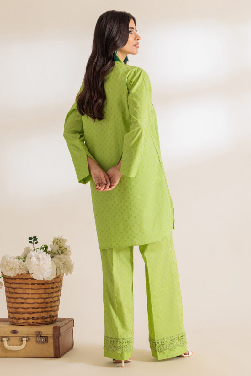 product Bonanza Satrangi Green Jacquard 2 Piece Bs7242p16 Co Ord Sets