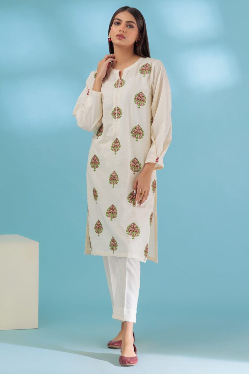 Bonanza Satrangi O White Jacquard 2 Piece Bsas232p42 Co Ord Sets