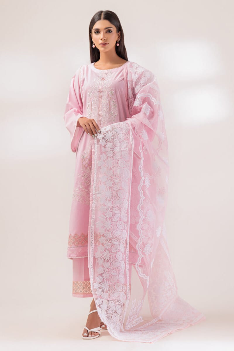 Bonanza Satrangi Pink Cambric 3 Piece Bsss233p08 Festive Pret 2024