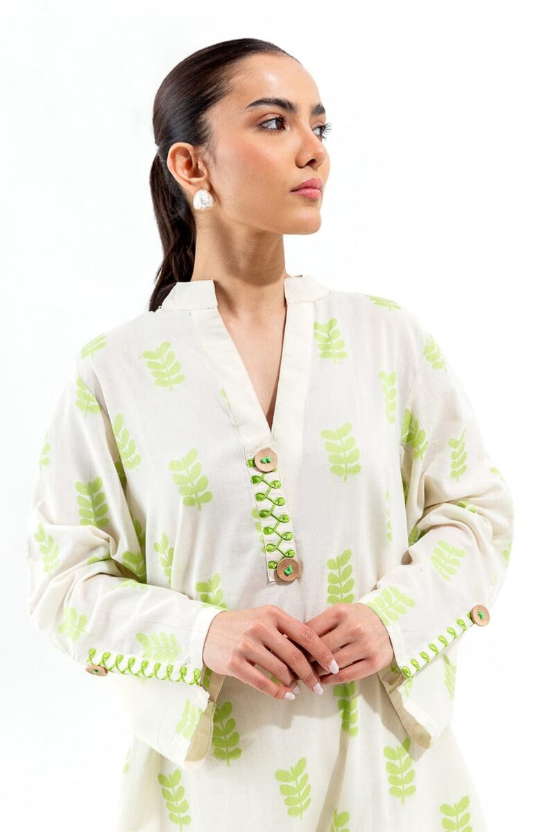 Beechtree Embroidered Jacquard Shirt Pret