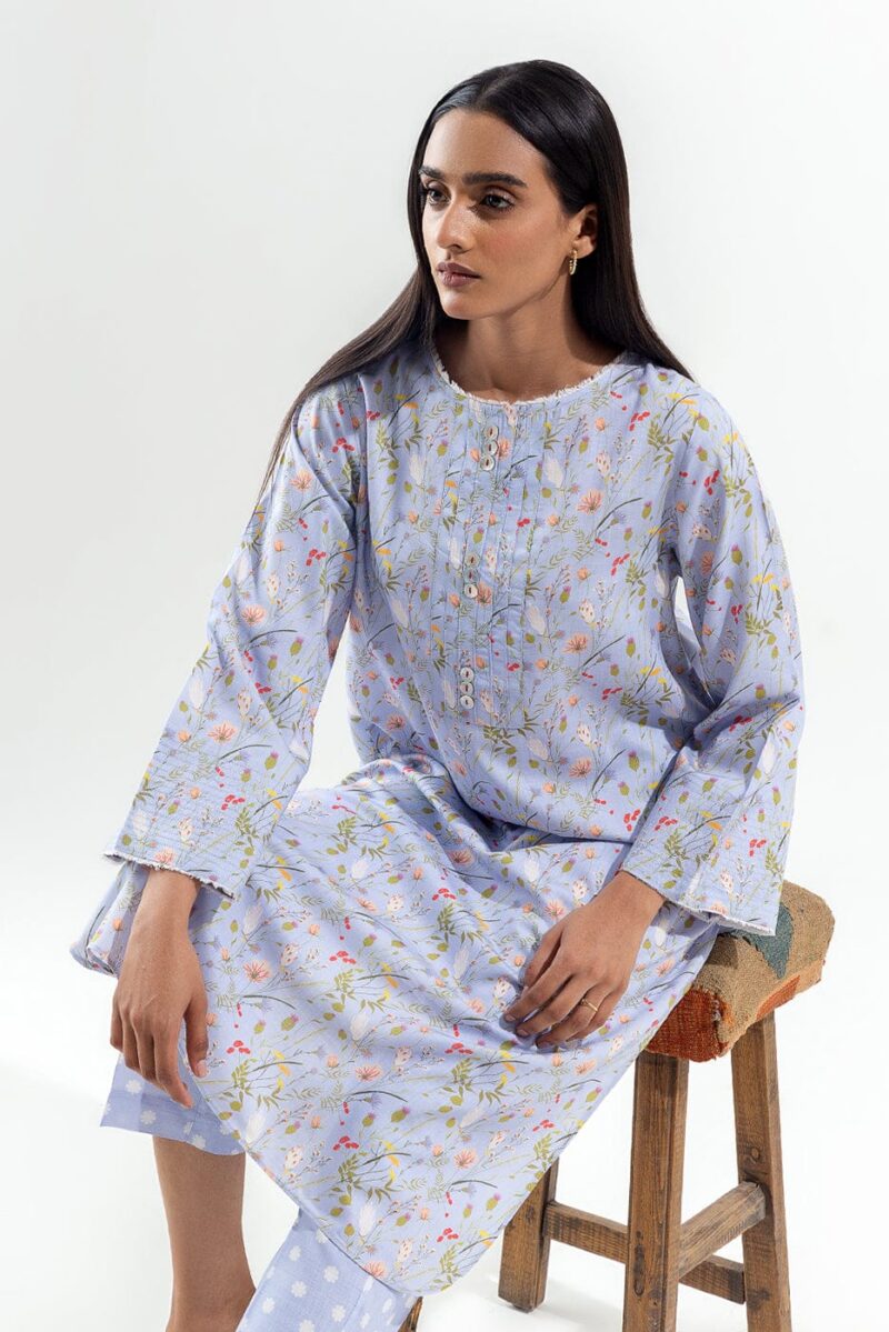 Beechtree 2 Piece Printed Viscose Suit Pret