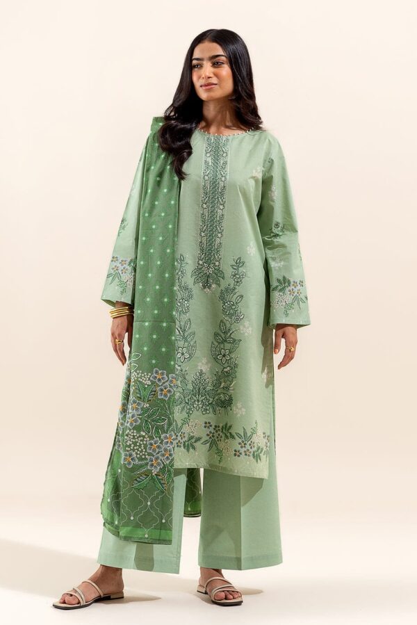 Beechtree 3 Piece Embroidered Lawn Suit Frosty Spruce Unstitched Summer