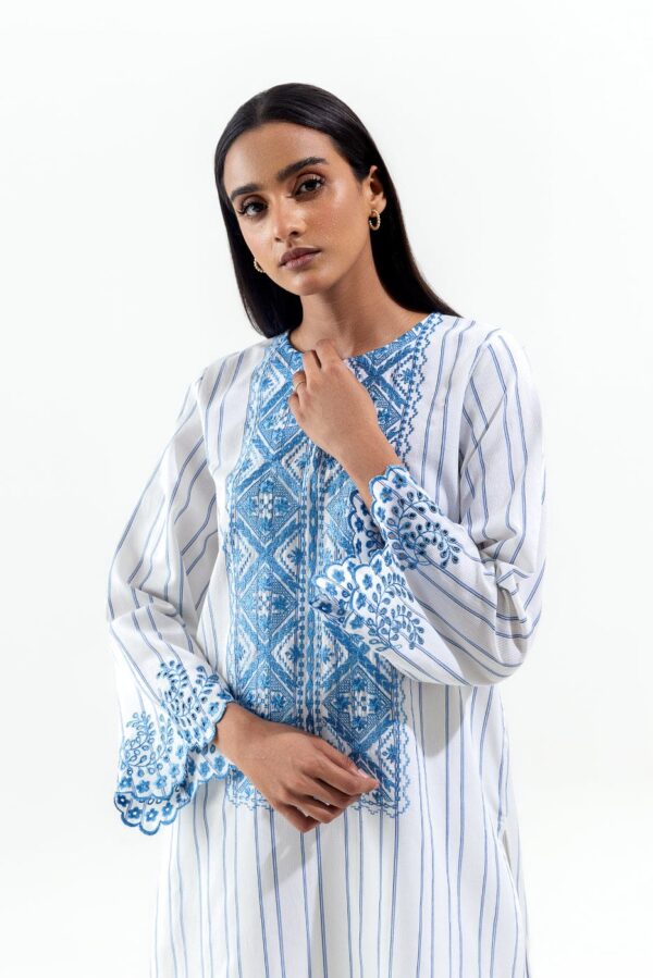 Beechtree Embroidered Yarn Dyed Shirt Pret