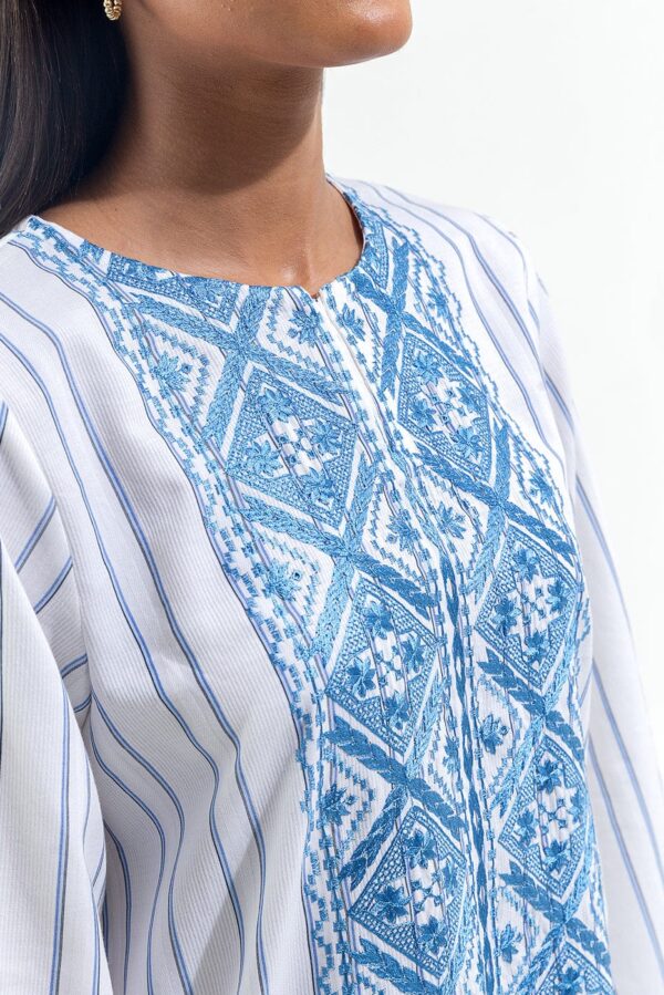 Beechtree Embroidered Yarn Dyed Shirt Pret