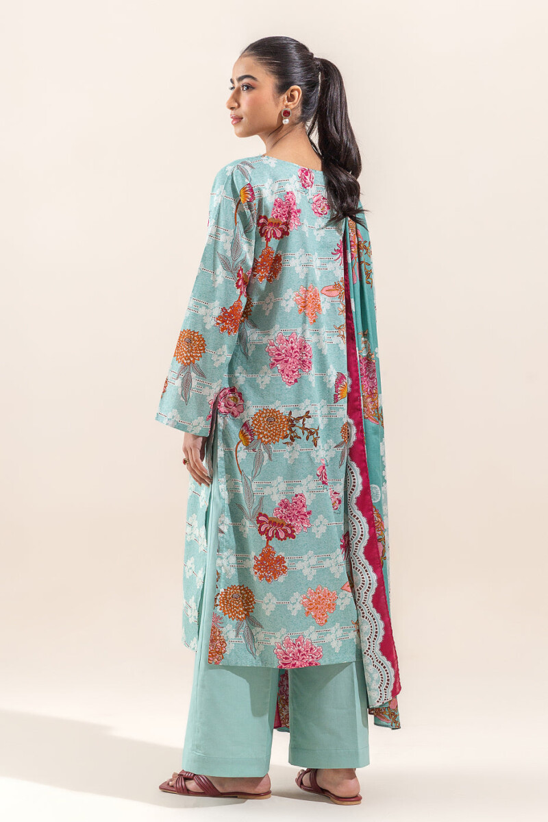 product Beechtree 2 Piece Embroidered Lawn Suit Dusty Aqua Unstitched Summer