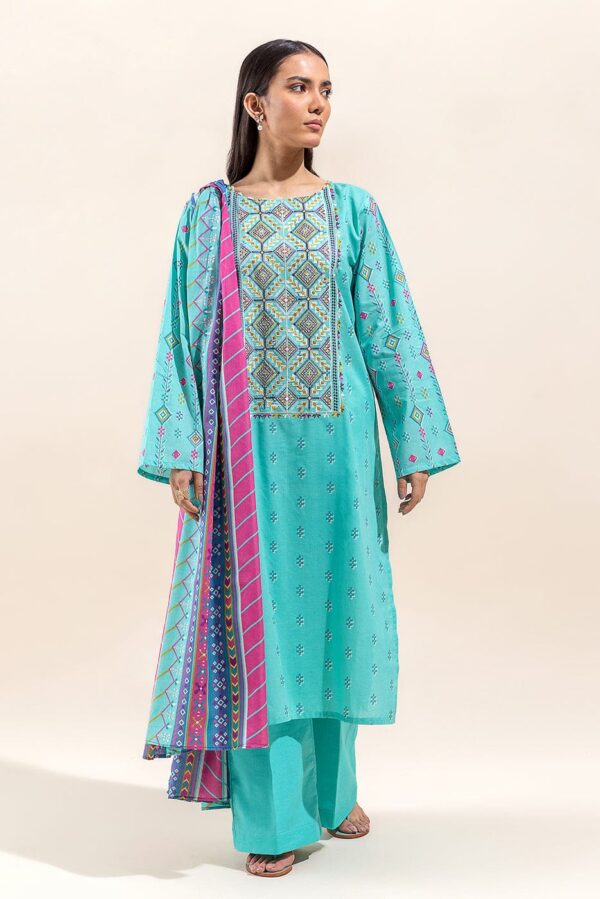 Beechtree 2 Piece Embroidered Lawn Suit Reef Waters Unstitched Summer