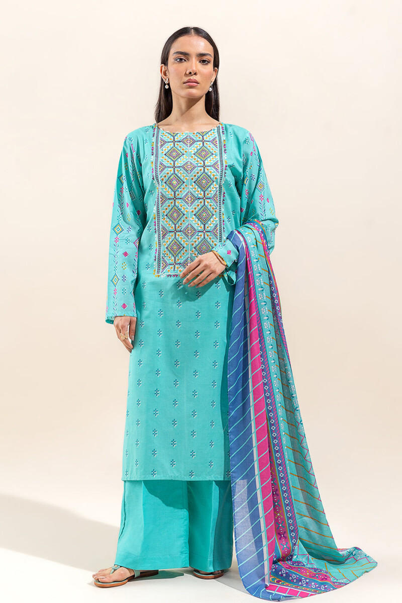 product Beechtree 2 Piece Embroidered Lawn Suit Reef Waters Unstitched Summer