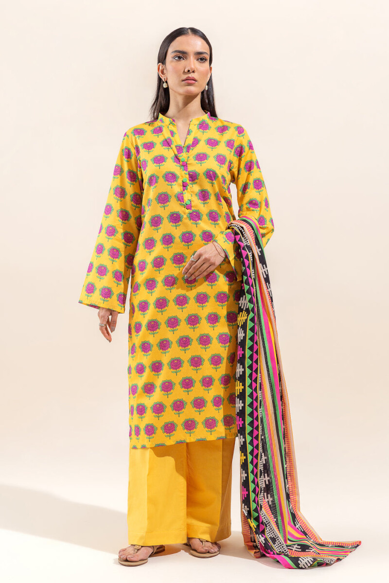 product Beechtree 3 Piece Printed Lawn Suit Amber Rose Unstitched Summer