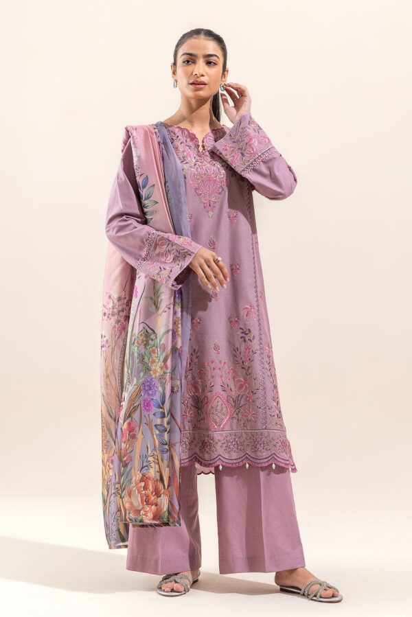 Beechtree 3 Piece Embroidered Lawn Suit Orchid Haze Unstitched Summer