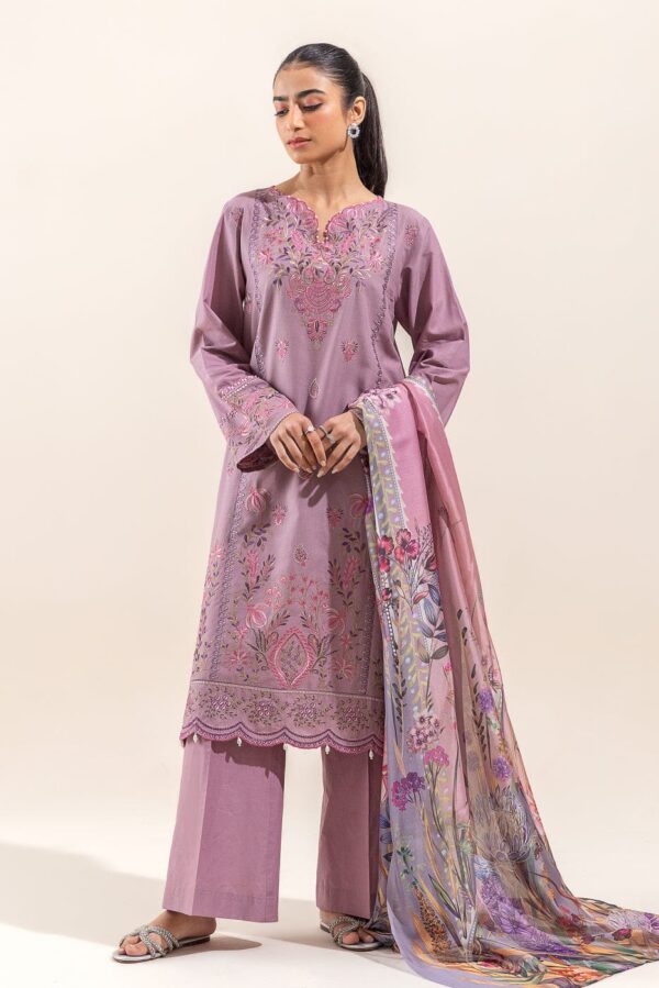 Beechtree 3 Piece Embroidered Lawn Suit Orchid Haze Unstitched Summer