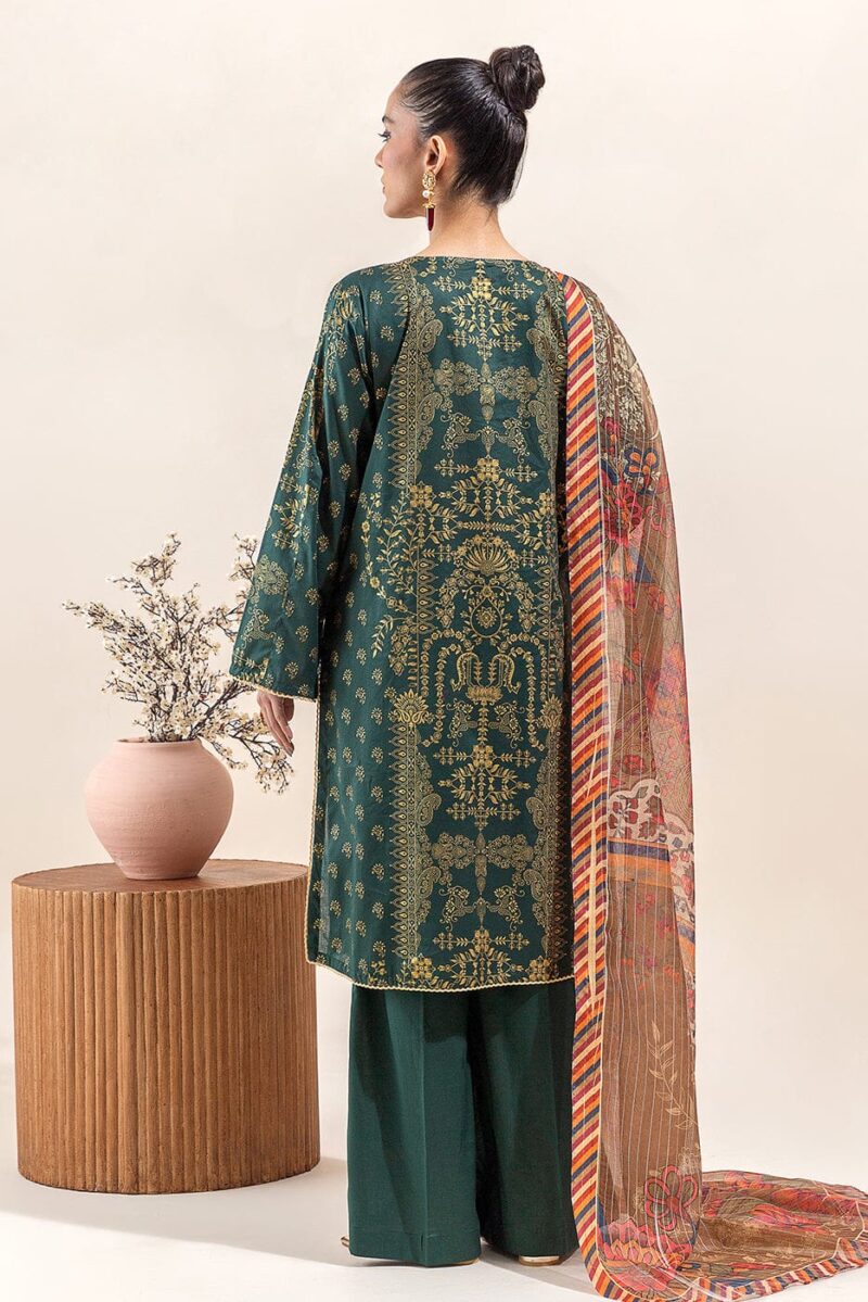 Beechtree 3 Piece Embroidered Lawn Suit Emerald Spruce Unstitched Summer