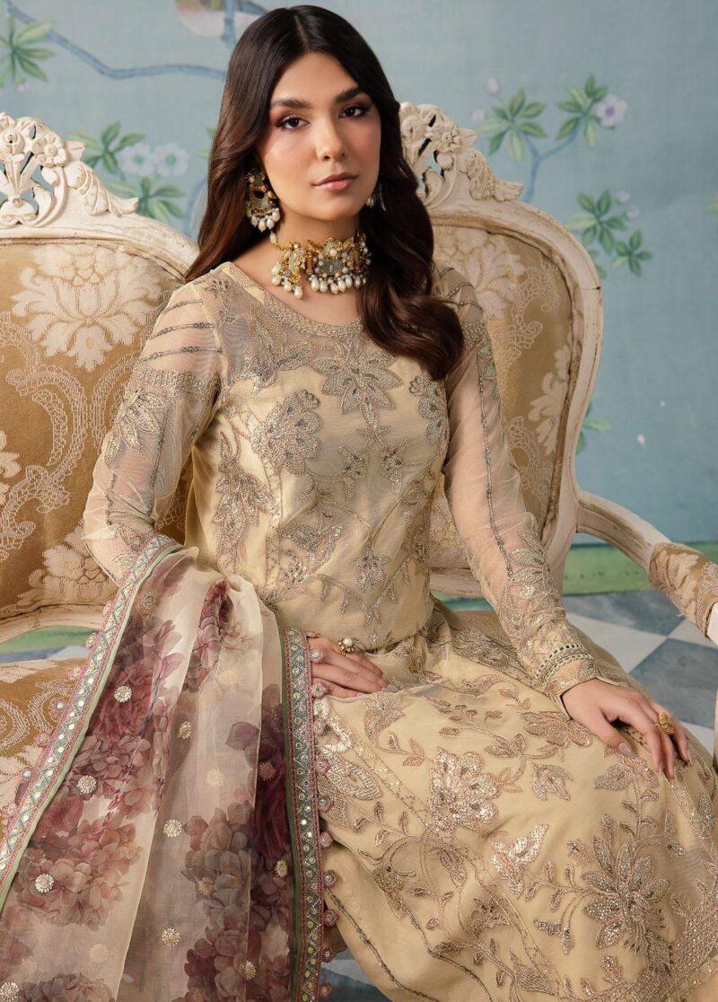 Iznik Chinon Cc-31 Alya Embroidered Net 3pc Suit Collection 2024