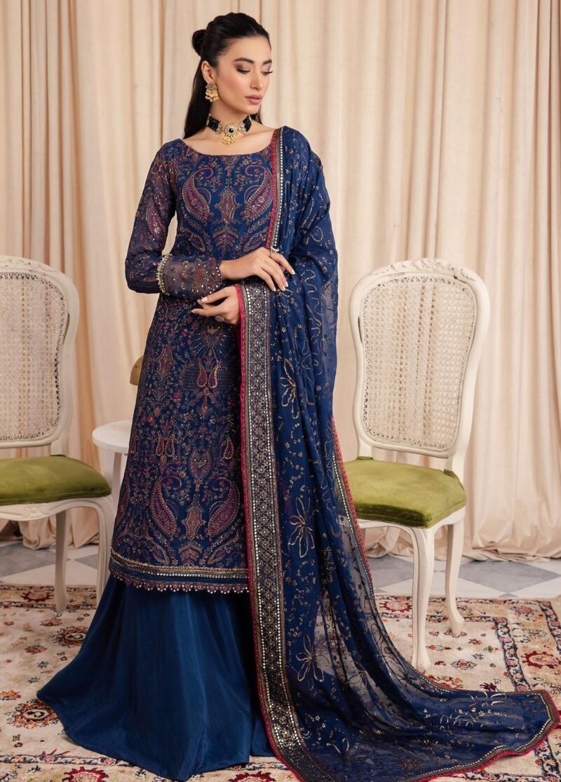 Iznik Chinon Cc-34 Ashah Embroidered Chiffon 3pc Suit Collection 2024